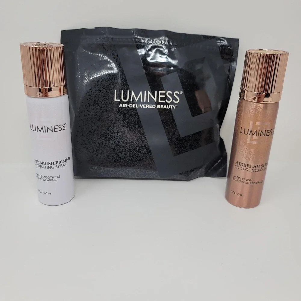 Luminess Airbrush Spray Silk Foundation‎ Primer Brush Starter Kit Light Fair 010